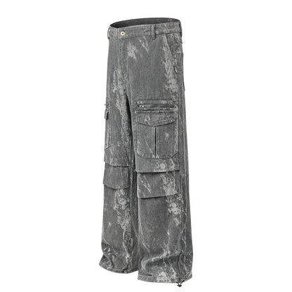 Tie-Dye Contrast Cargo Pants PinkLimes Trending Streetwear