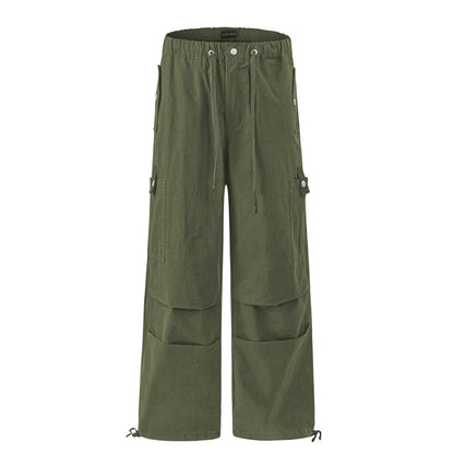 Loose Drawstring Wide Leg Cargo Pants Army Green PinkLimes Trending Streetwear