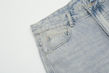 Light Wash Denim Cargo Pants PinkLimes Trending Streetwear