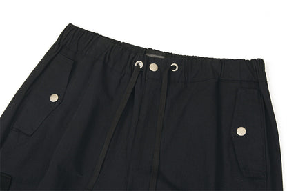 Loose Drawstring Wide Leg Cargo Pants PinkLimes Trending Streetwear
