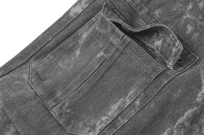 Tie-Dye Contrast Cargo Pants PinkLimes Trending Streetwear