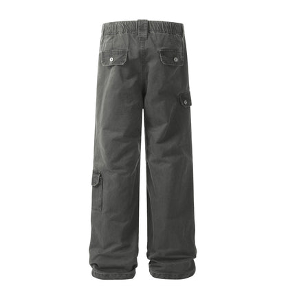 Washed Denim Pleated Cargo Pants PinkLimes Trending Streetwear