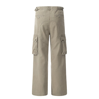 Retro Patch Pocket Workwear Pants PinkLimes Trending Streetwear