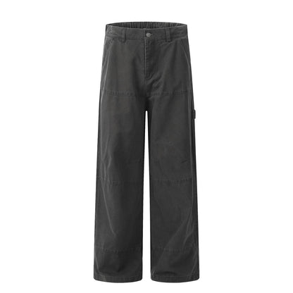 Spliced Washed Wide Leg Cargo Pants Grey PinkLimes Trending Streetwear