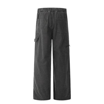 Spliced Washed Wide Leg Cargo Pants PinkLimes Trending Streetwear