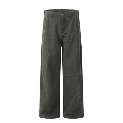 Spliced Washed Wide Leg Cargo Pants Army Green PinkLimes Trending Streetwear