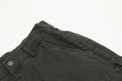 Spliced Washed Wide Leg Cargo Pants PinkLimes Trending Streetwear