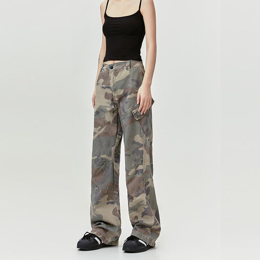 Cross Stitch Camo Cargo Pants PinkLimes Trending Streetwear