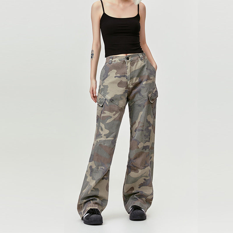 Cross Stitch Camo Cargo Pants Camouflage PinkLimes Trending Streetwear