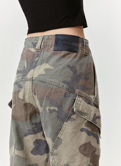 Cross Stitch Camo Cargo Pants PinkLimes Trending Streetwear