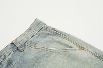Distressed Reverse Paint Splash Jeans PinkLimes Trending Streetwear