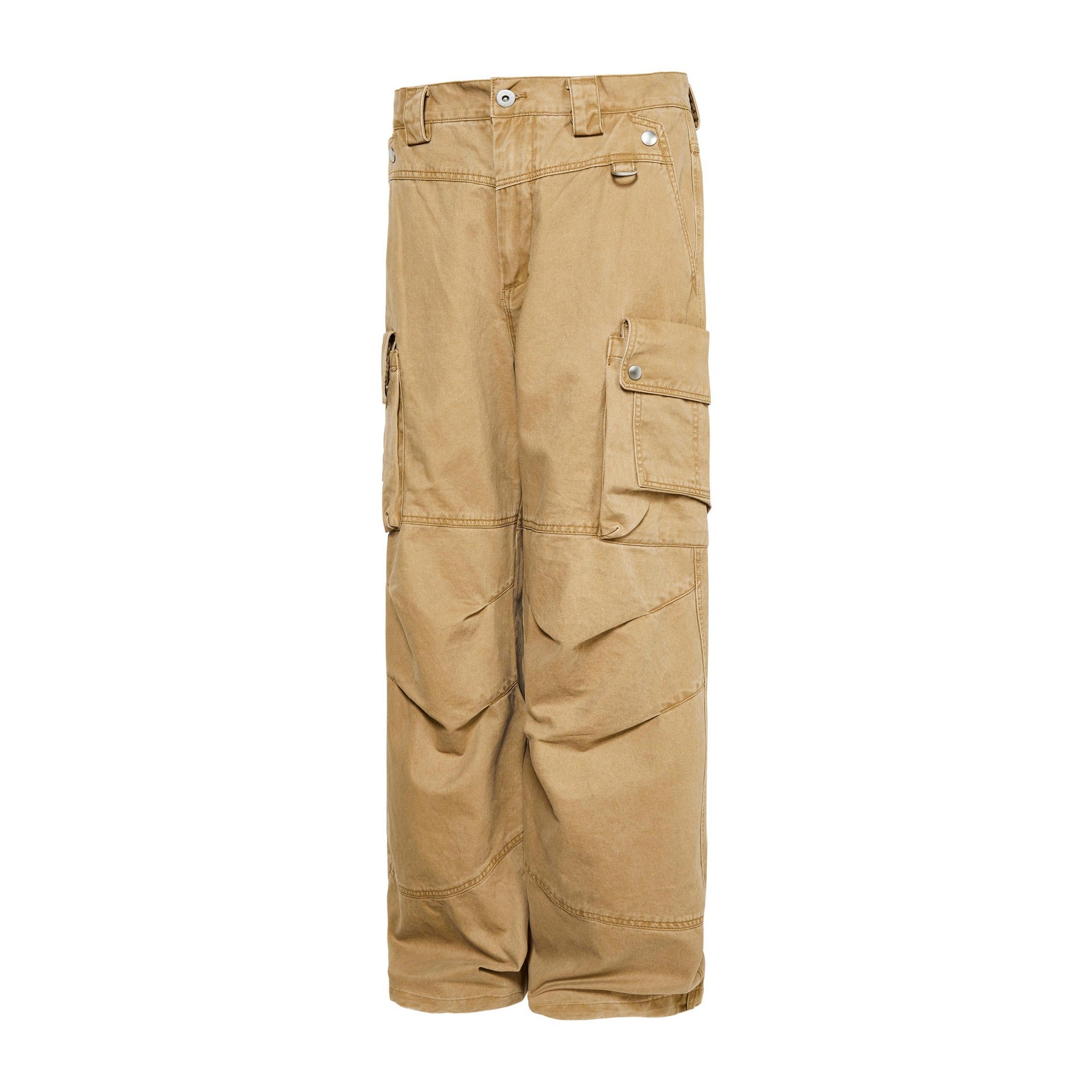 Washed Retro Crane Cargo Pants Khaki PinkLimes Trending Streetwear