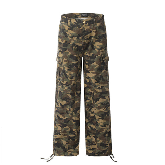 Camouflage Multi-Pocket Cargo Pants Camouflage PinkLimes Trending Streetwear