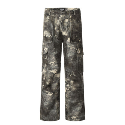 Tie-Dye Camouflage Cargo Pants Camouflage PinkLimes Trending Streetwear