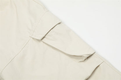 Solid Pleated Tooling Cargo Pants PinkLimes Trending Streetwear