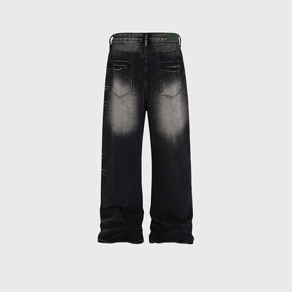 Unisex Laser Textured Loose Jeans PinkLimes Trending Streetwear