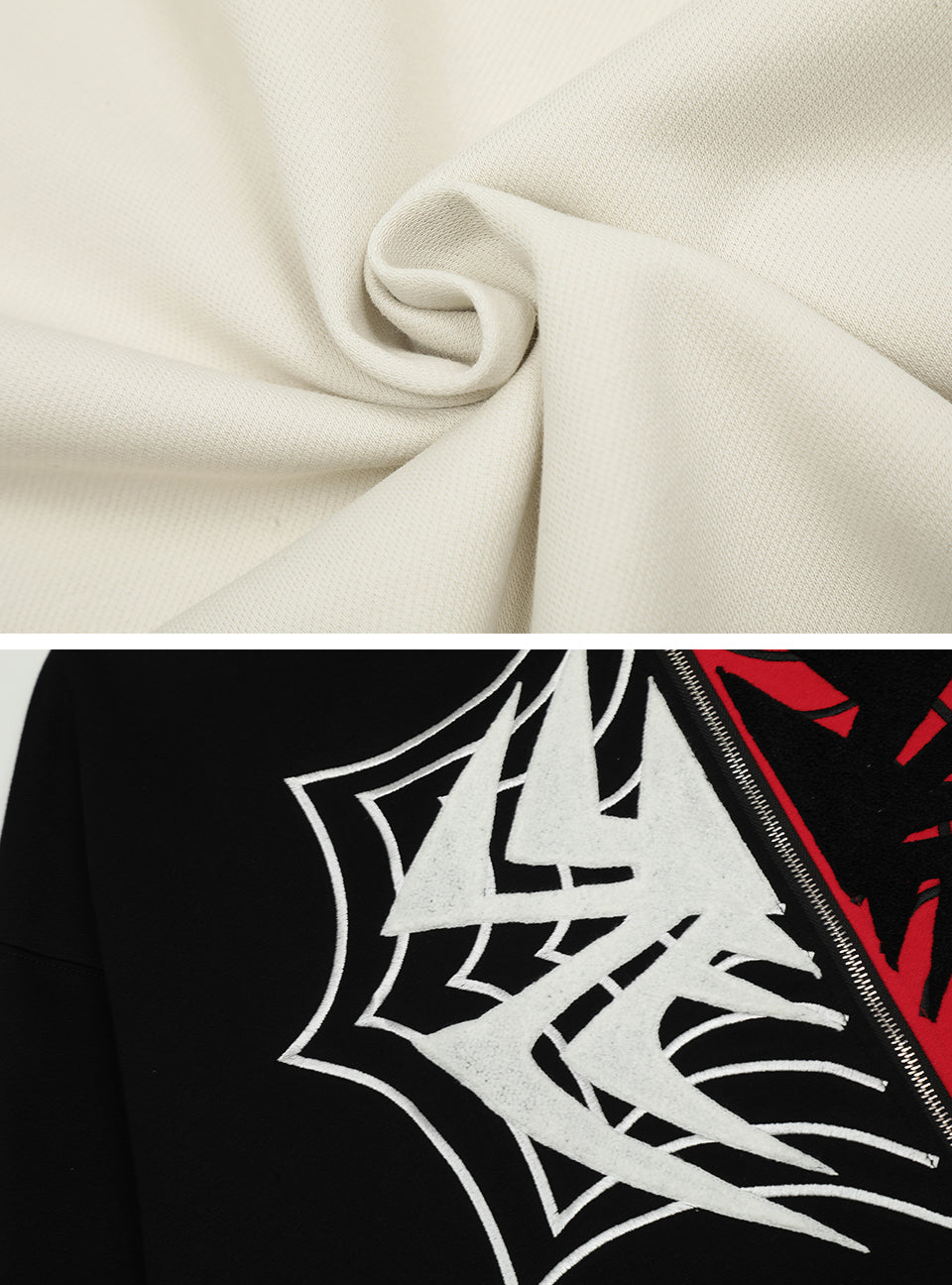 Spider Zip-Up Hoodie Shirts & Tops PinkLimes Trending Streetwear