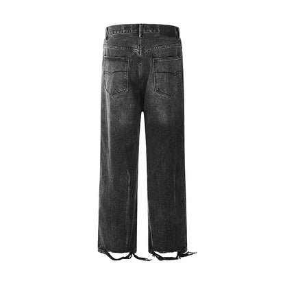 Baggy Black Distressed Jeans PinkLimes Trending Streetwear