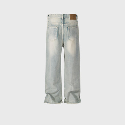 White Wash Loose Jeans PinkLimes Trending Streetwear