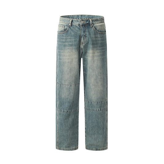 Pocket Blue Distressed Loose Fit Jeans Blue PinkLimes Trending Streetwear