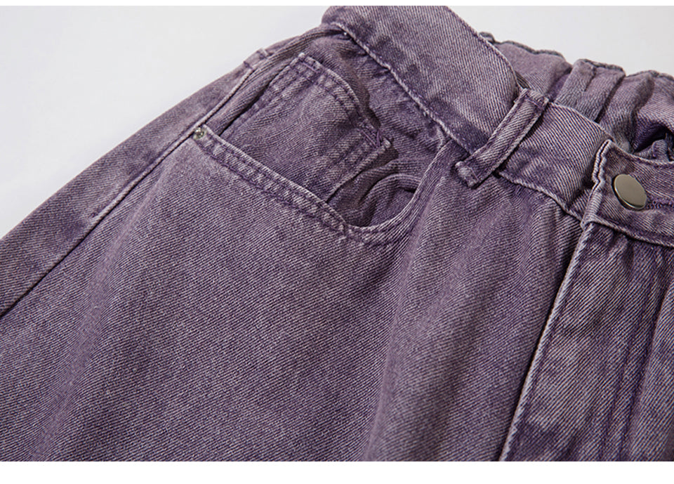 Basic Girl Flared Purple Jeans PinkLimes Trending Streetwear