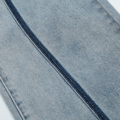 Striped Stitch Loose Streetwear Jeans PinkLimes Trending Streetwear