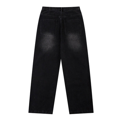 Side Webbing Denim Loose Pants PinkLimes Trending Streetwear