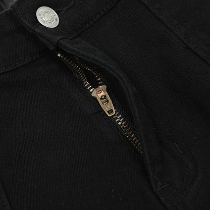 Black Zipper Denim Jeans PinkLimes Trending Streetwear