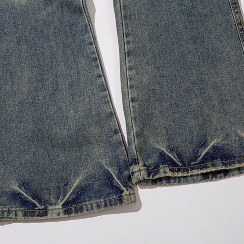 Flared Zip Streetwear Denim Jeans PinkLimes Trending Streetwear