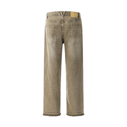 Baggy Brown Distressed Denim Jeans PinkLimes Trending Streetwear