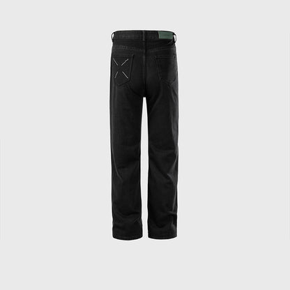 Urban Black X Embroidered Pocket Jeans PinkLimes Trending Streetwear