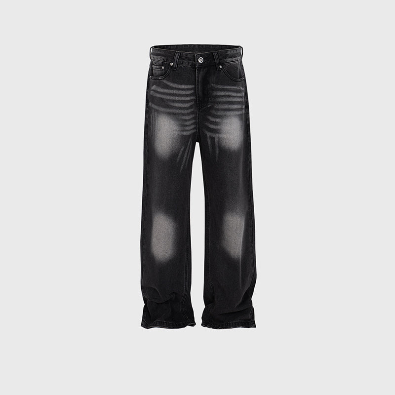 Unisex Laser Textured Slim Street Jeans PinkLimes Trending Streetwear