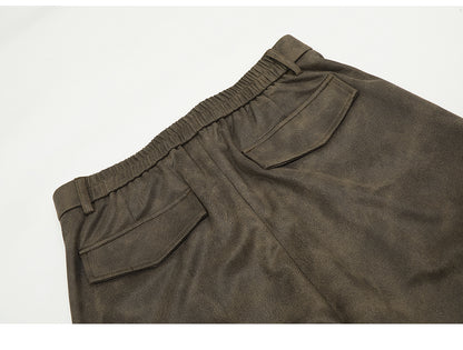 Side Pockets Straight-Leg Denim Cargo Pants PinkLimes Trending Streetwear