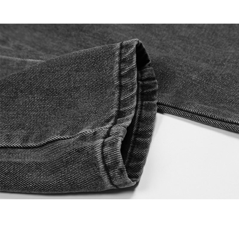 Washed Zipper Straight Leg Unisex Jeans PinkLimes Trending Streetwear