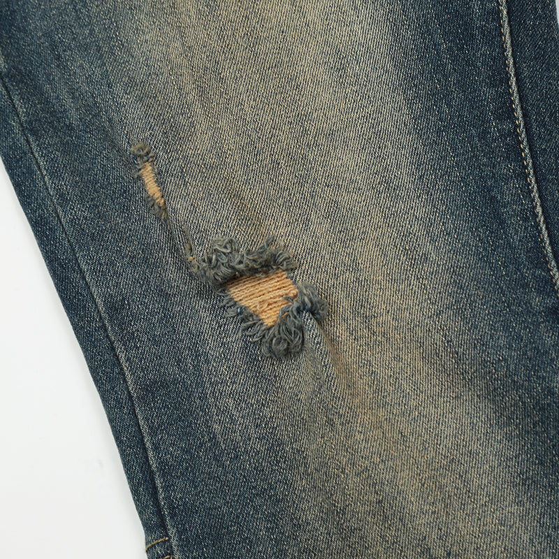 Flared Ripped Distressed Denim Jeans PinkLimes Trending Streetwear