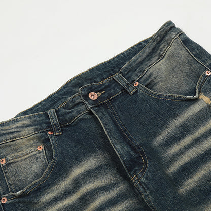 Flared Ripped Distressed Denim Jeans PinkLimes Trending Streetwear