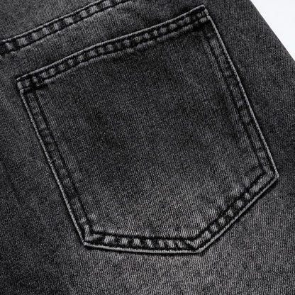 Black Washed Straight-Leg Jeans PinkLimes Trending Streetwear