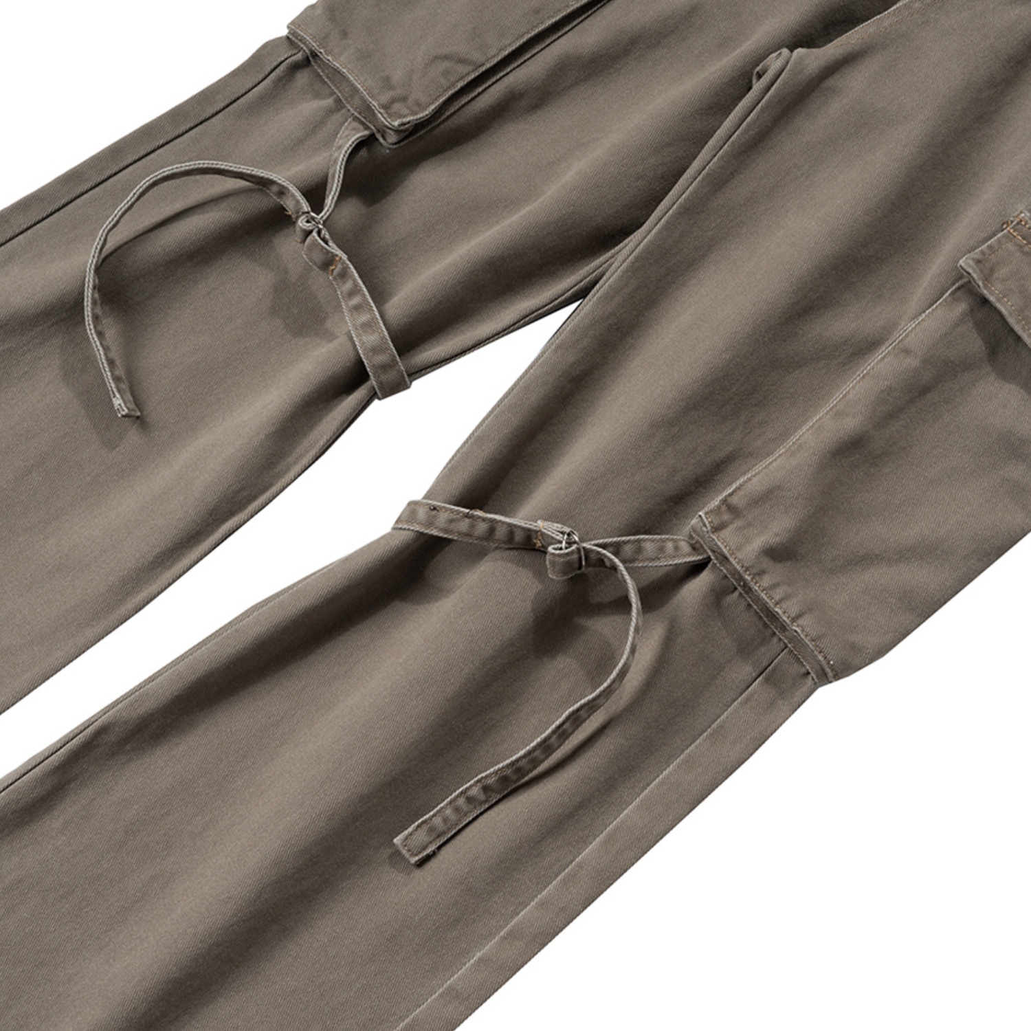 Washed Unisex Pleated Belted Jeans PinkLimes Trending Streetwear