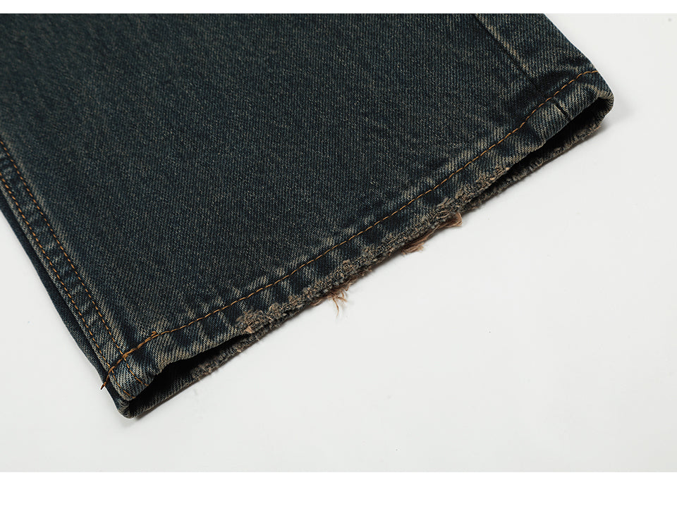 Loose Fit Distressed Straight-Leg Jeans PinkLimes Trending Streetwear