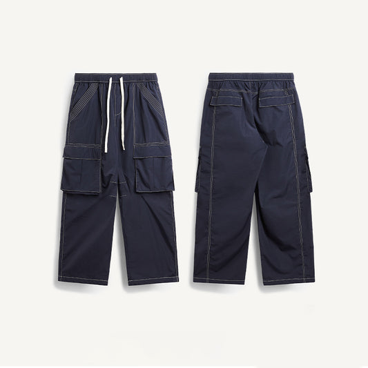 Rainproof Ming Line Wide Leg Cargo Pants PinkLimes Trending Streetwear