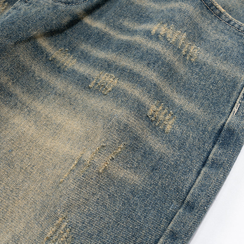 Unisex Cat Claw Washed Blue Jeans PinkLimes Trending Streetwear