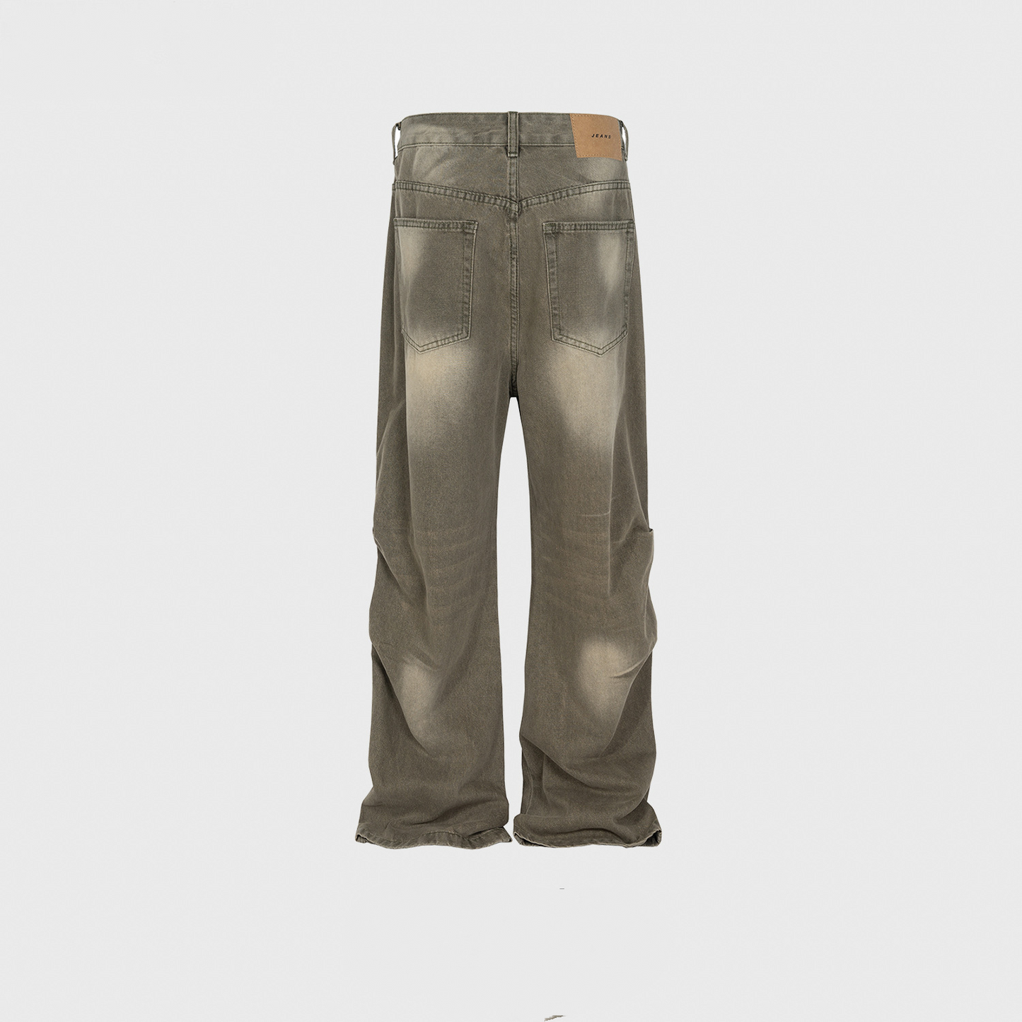 Washed Unisex Pleated Belted Jeans PinkLimes Trending Streetwear