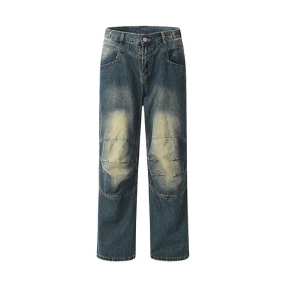 Patch Pocket Blue Streetwear Jeans Navy Blue PinkLimes Trending Streetwear