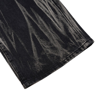 Laser‑Texture Loose Jeans PinkLimes Trending Streetwear