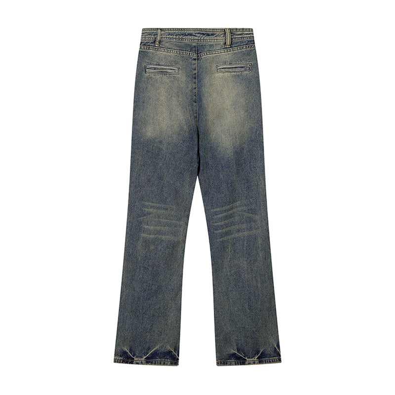 Flared Zip Streetwear Denim Jeans PinkLimes Trending Streetwear