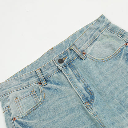 Ripped Blue Denim Streetwear Jeans PinkLimes Trending Streetwear
