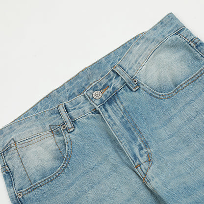 Cargo Blue Denim Streetwear Jeans PinkLimes Trending Streetwear