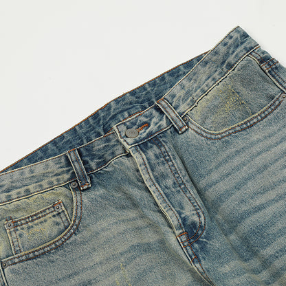 Flared Splash Ink Streetwear Jeans PinkLimes Trending Streetwear