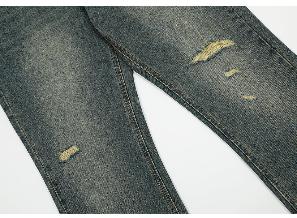 Ripped Blue Denim Jeans PinkLimes Trending Streetwear