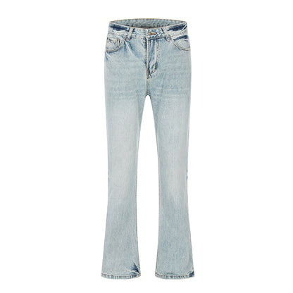 Flared Blue Denim Jeans Blue PinkLimes Trending Streetwear